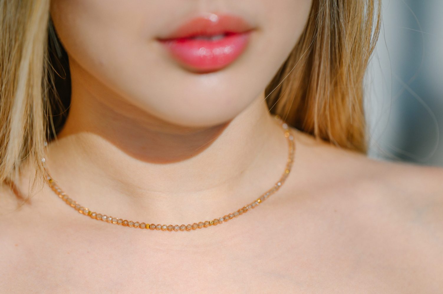 Choker Ζιργκόν - Μπεζ - Image 2